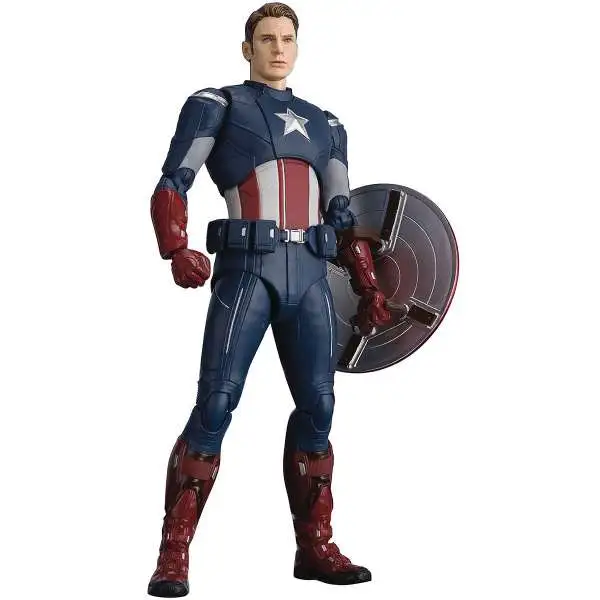 Marvel Avengers Endgame S.H.Figuarts Captain America Action Figure [Cap Vs Cap Edition] (Pre-Order ships May)