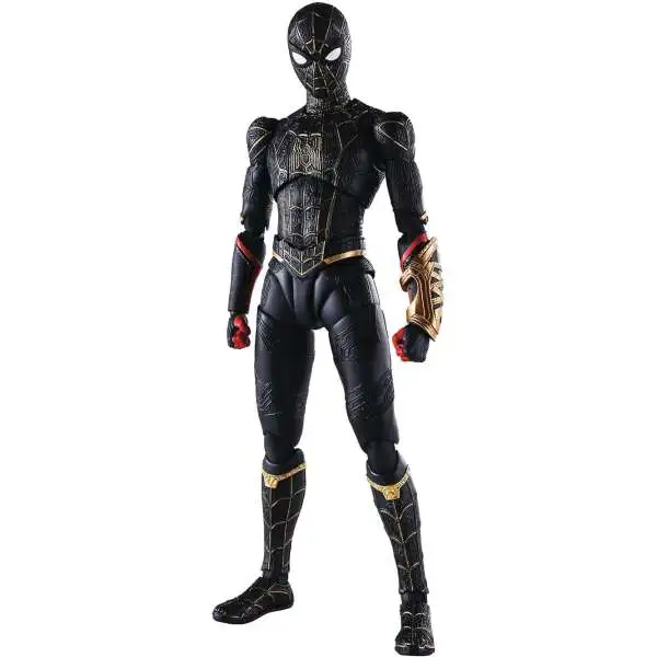 Marvel Spider-Man No Way Home S.H.Figuarts Spider-Man Black & Gold Suit Action Figure [Special Set]