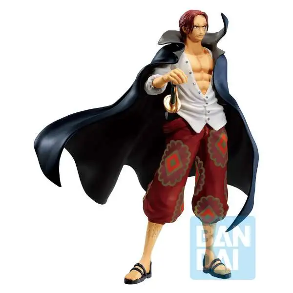 One Piece Ichibansho Shanks 6.3-Inch Collectible PVC Statue Figure [Film Red]