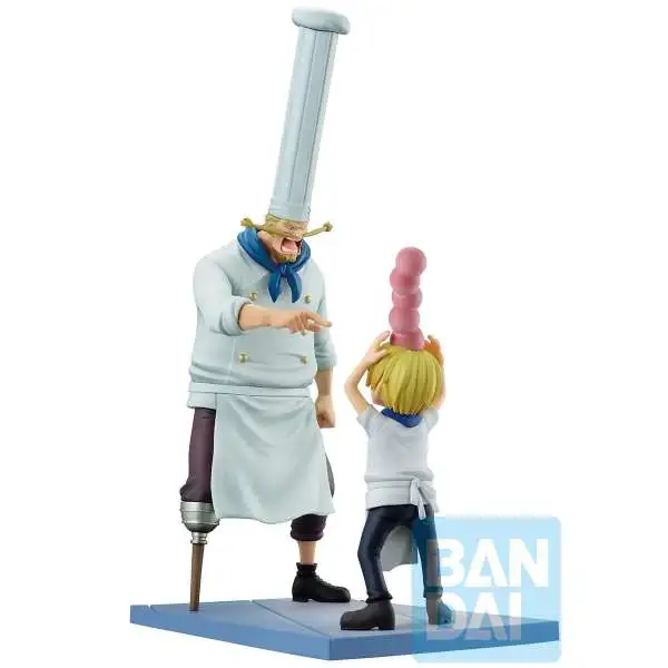 One Piece Revible Moment Ichibansho Sanji & Zeff 6.7-Inch Collectible Figure [Road to Dawn]