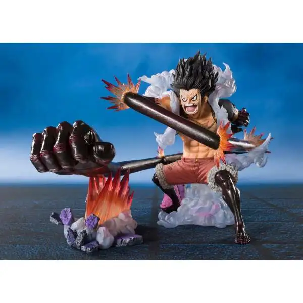 Tamashii Nations One Piece Extra Battle Figuarts ZERO Monkey D. Luffy Gear 4 - Snake Man King Cobra 6.2-Inch Collectable Figure [Reissue]
