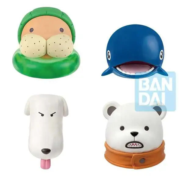 Ichibansho Zakka One Piece Head Magnet (Animals) 2-Inch Box of 6 Figures