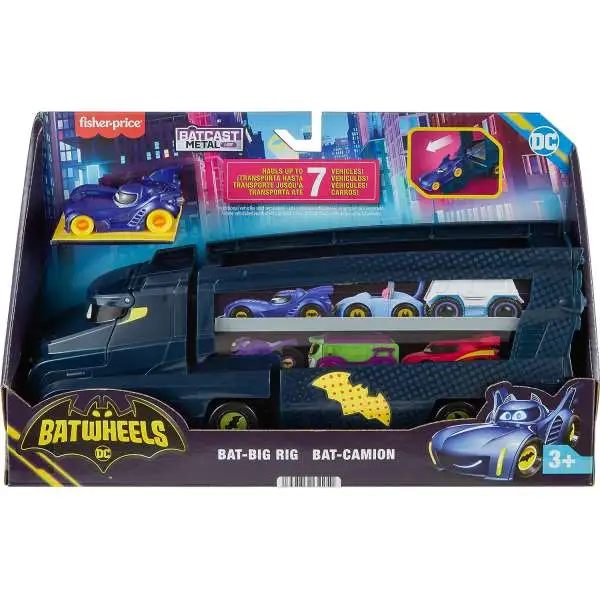 Fisher Price DC Batwheels Bat-Big Rig Toy Carrier Playset [with Ramp & Bam The Batmobile]
