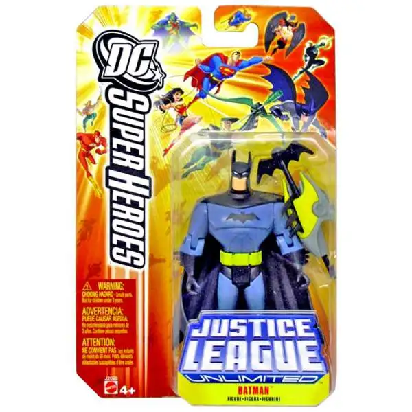 DC Justice League Unlimited Super Heroes Batman Action Figure [Batarang Yellow Card]