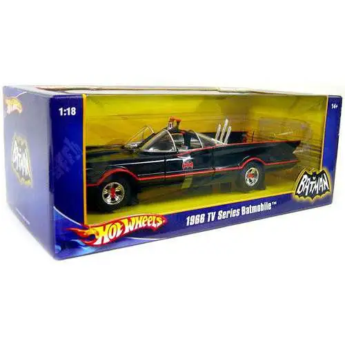 Hot Wheels Batman 1966 TV Series Batmobile Diecast Car [1:18, Damaged Package]