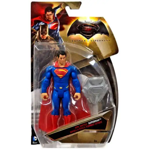 DC Batman V Superman: Dawn of Justice Epic Battle Superman Action Figure [Silver Shield]