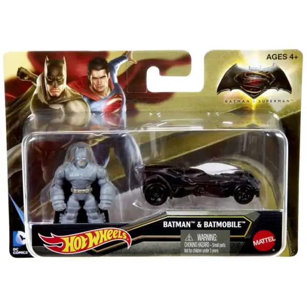 DC Batman V Superman: Dawn of Justice Batman & Batmobile Diecast Vehicle & Figure [Damaged Package]