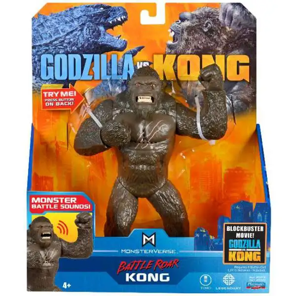 Godzilla Vs Kong Monsterverse Battle Roar Kong Deluxe Action Figure [with Sounds]