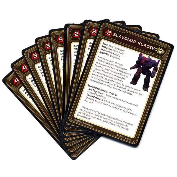 BattleTech Set of 8 Pilot Cards