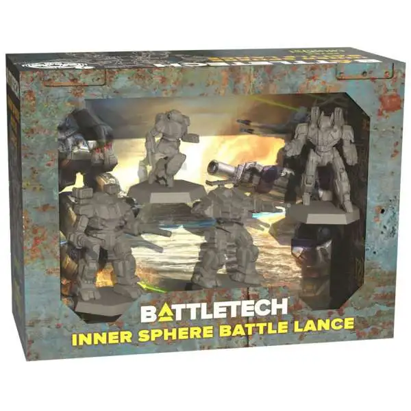 BattleTech Inner Sphere Battle Lance Miniature Set [Warhammer, Rifeman, Phoenix Hawk & Wasp]