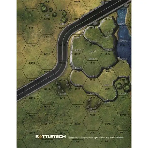 BattleTech Grasslands / Desert #2 Paper Full-Color Double-Sided Map [18" x 22"]