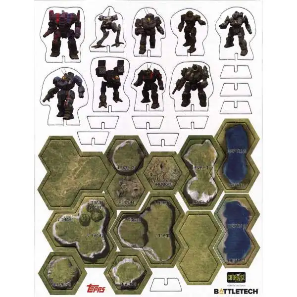 BattleTech Additional BattleMechs & Terrain Punchboard