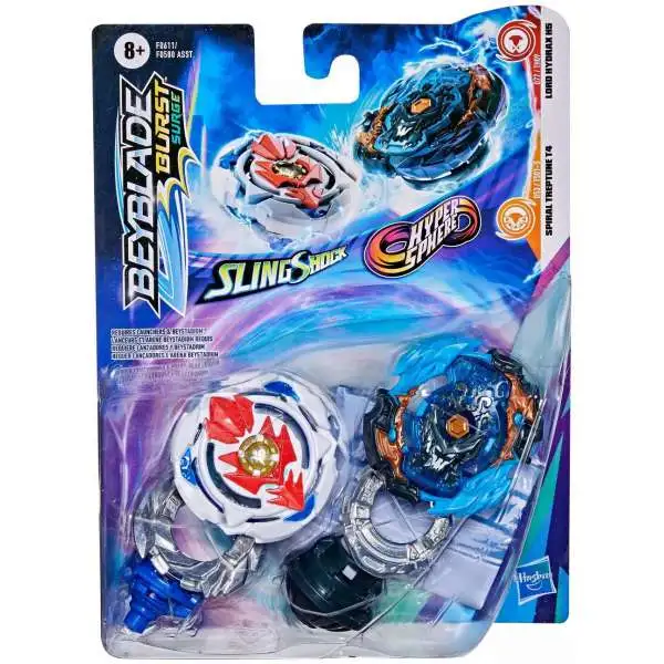 Beyblade Burst Surge Slingshock / Hypersphere Lord Hydrax H5 & Spiral Treptune T4 Dual Pack
