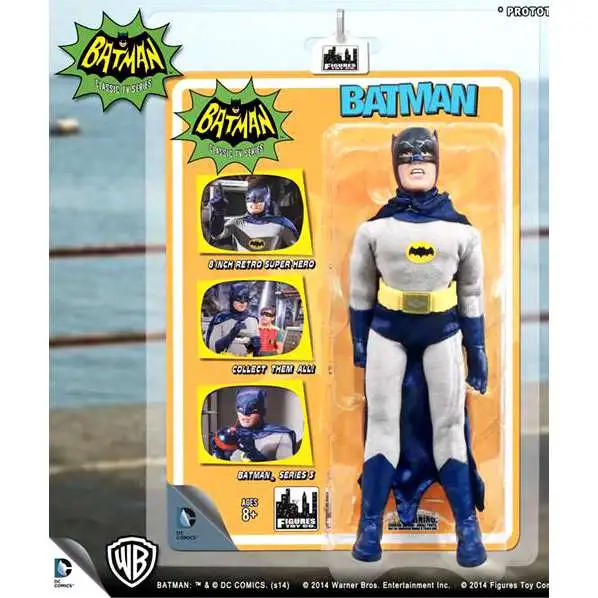BATMAN 1966 TV SERIES 4; SET OF 4;  8 INCH  FIGURES  MINT ON SEALED CARDS NEW 
