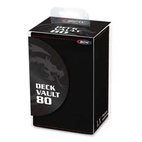 Card Supplies Deck Vault LX - 80 Black Standard Deck Box