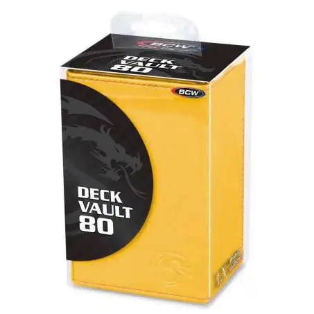 Card Supplies Deck Vault LX - 80 Yellow Standard Deck Box