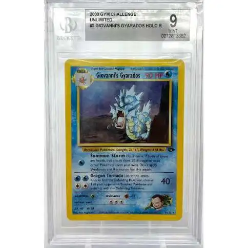 Pokemon Gym Challenge Rare Holo Giovanni's Gyarados #5 [Beckett - Mint 9 (0012813362)]