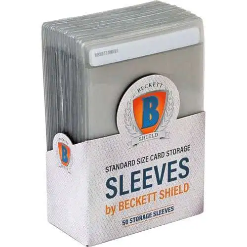 Beckett Shield Card Supplies Clear Standard Card Sleeves [50 Count]