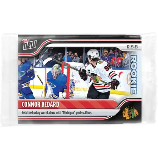 NHL Chicago Blackhawks 202324 NOW Hockey Connor Bedard Single Sticker