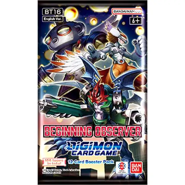 Digimon Trading Card Game Beginning Observer Booster Pack BT16 [ENGLISH, 12 Cards]