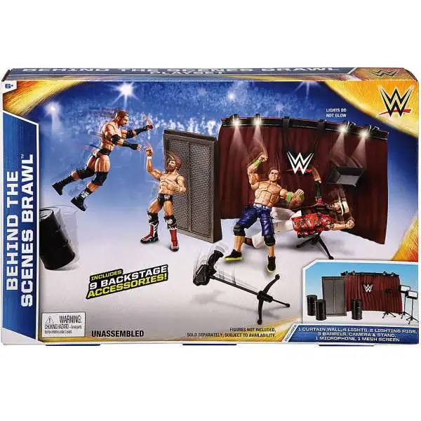WWE Wrestling Behind The Scenes Brawl Exclusive Accessory Set