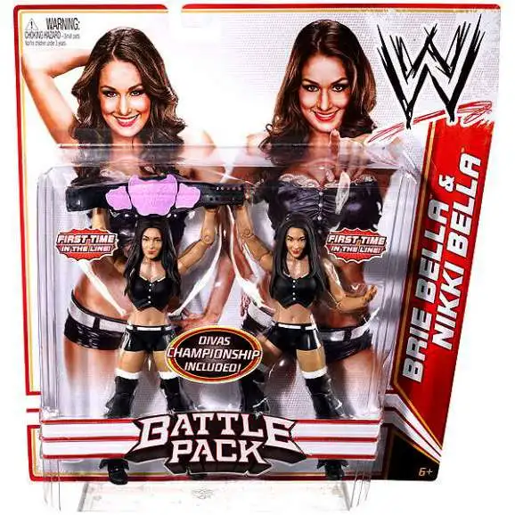 WWE Wrestling Battle Pack Series 15 Brie Bella & Nikki Bella Action Figure 2-Pack [Black Outfits]