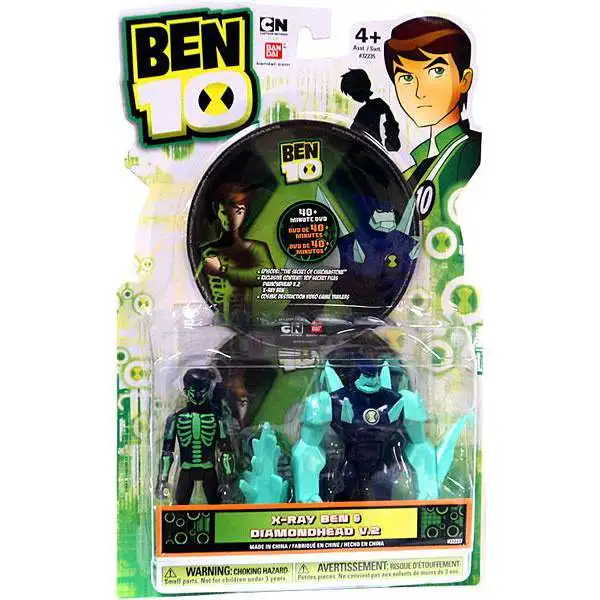 Ben 10 DVD Series X-Ray Ben & Diamondhead V.2 Action Figure 2-Pack [Damaged Package]