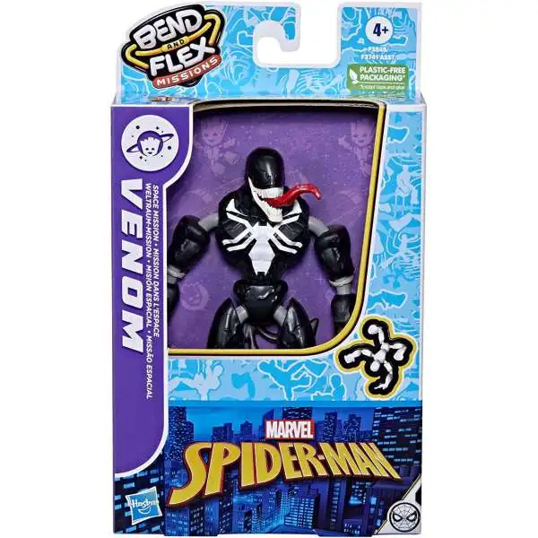 Marvel Spider-Man Bend & Flex Missions Venom Action Figure [Space Mission, Damaged Package]