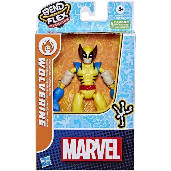 Marvel Spider-Man Bend & Flex Missions Wolverine Action Figure [Fire Mission]