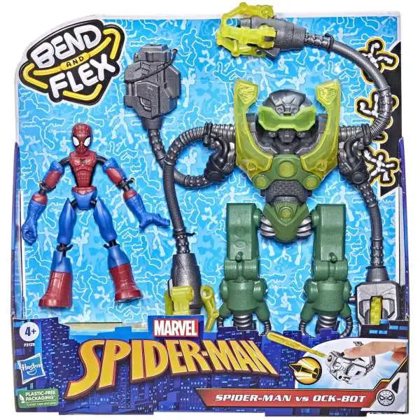 Marvel Bend & Flex Spider-Man vs Ock-Bot 6-Inch Figure 2-Pack