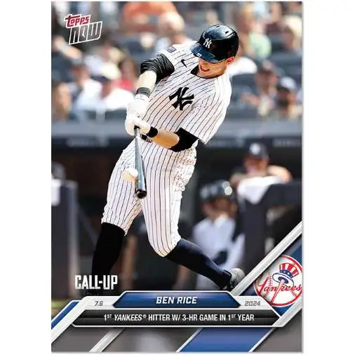 MLB New York Yankees 2024 NOW Baseball Ben Rice #388 [Rookie, 1st Yankee with 3 HR Game in 1st Year]