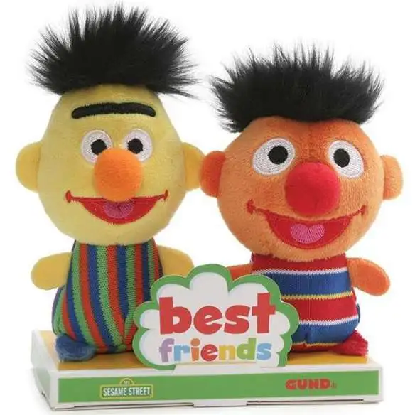 Sesame Street Best Friends BFF Bert & Ernie 4-Inch Plush Set