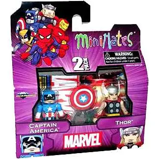 Marvel Minimates Best of Series 1 Captain America & Thor Minifigure 2-Pack