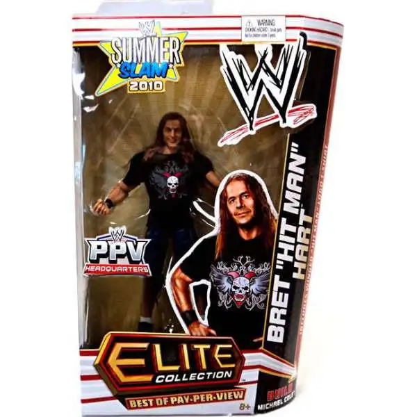 WWE Wrestling Elite Collection Summer Slam 2010 Bret "Hit Man" Hart Exclusive Action Figure