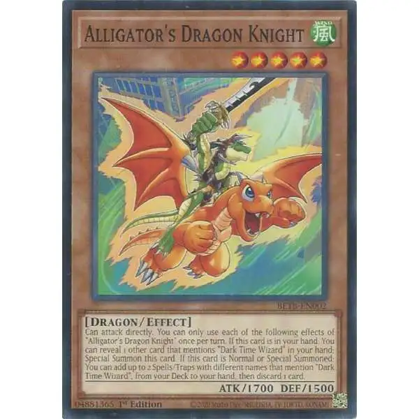 YuGiOh Trading Card Game Beyond the Brave Common Alligator's Dragon Knight BETB-EN002