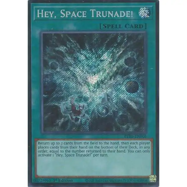 YuGiOh Trading Card Game Beyond the Brave Secret Rare Hey, Space Trunade! BETB-EN068