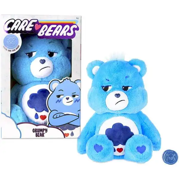 Care Bears Grumpy Bear 14-Inch Plush with Collectible Coin