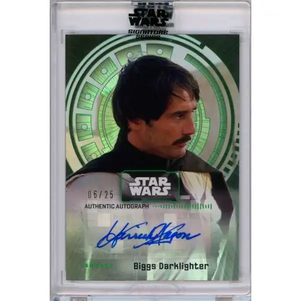 Star Wars 2022 Signature Series Garrick Hagon as Biggs Darklighter 6/25 Autographed Single Card A-GH