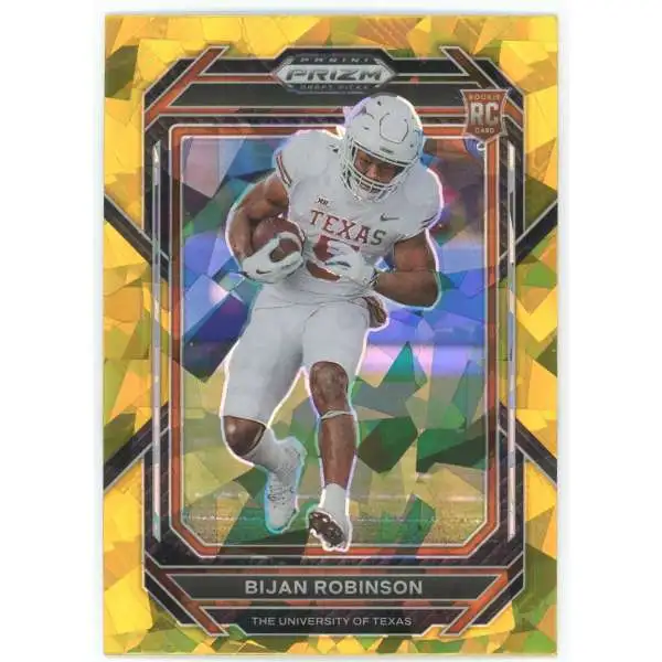 NFL 2023 Panini Prizm Draft Picks Gold Ice Prizm Bijan Robinson #115 [Rookie]