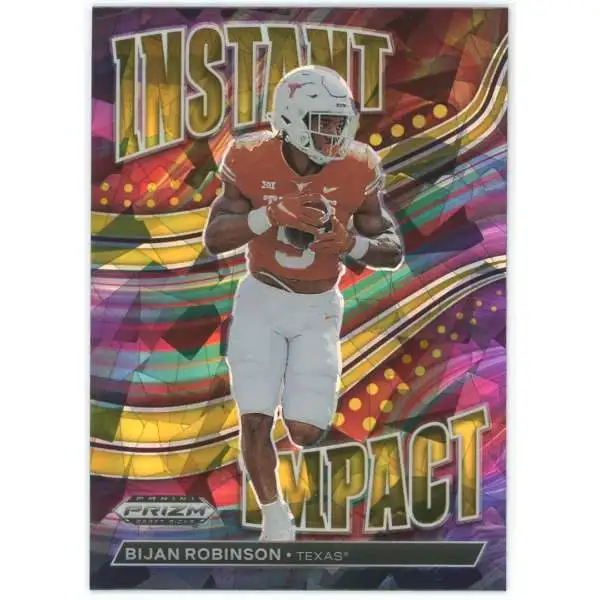 NFL 2023 Panini Prizm Draft Picks Gold Ice Prizm Bijan Robinson II-17 [Rookie, Instant Impact]