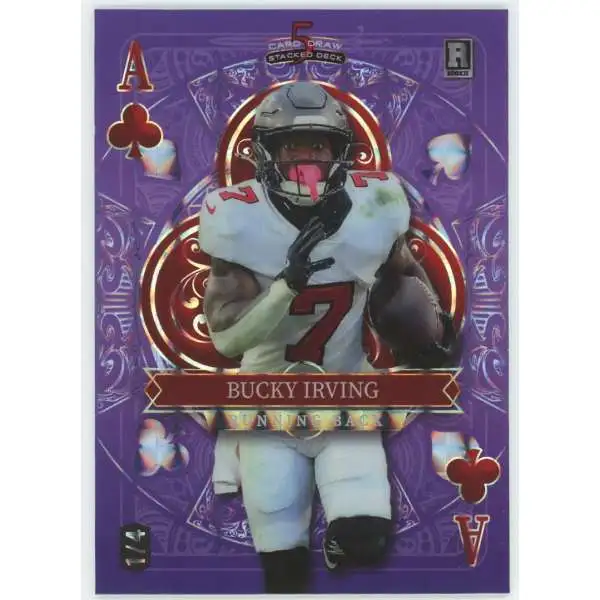 NFL 2024 Wild Card 5 Card Draw 1/4 Bucky Irving [Rookie]