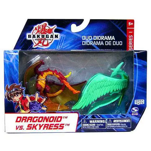 Bakugan Battle Brawlers Duo Diorama Series 1 Dragonoid vs. Skyress Mini Figure 2-Pack