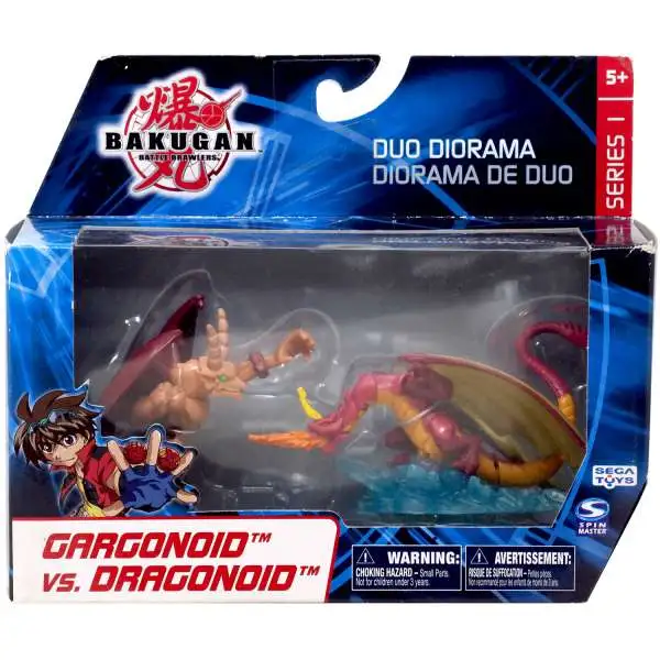 Bakugan Battle Brawlers Duo Diorama Series 1 Gargonoid vs. Dragonoid Mini Figure 2-Pack