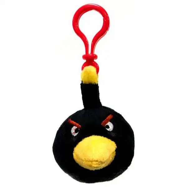 Angry Birds Black Bird 3-Inch Plush Backpack Clip