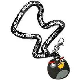 Angry Birds Black Bird Lanyard Keychain