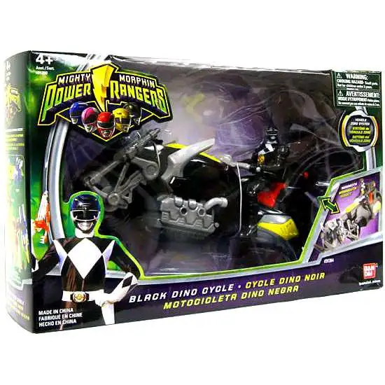 Power Rangers Mighty Morphin Black Dino Cycle Action Figure Vehicle