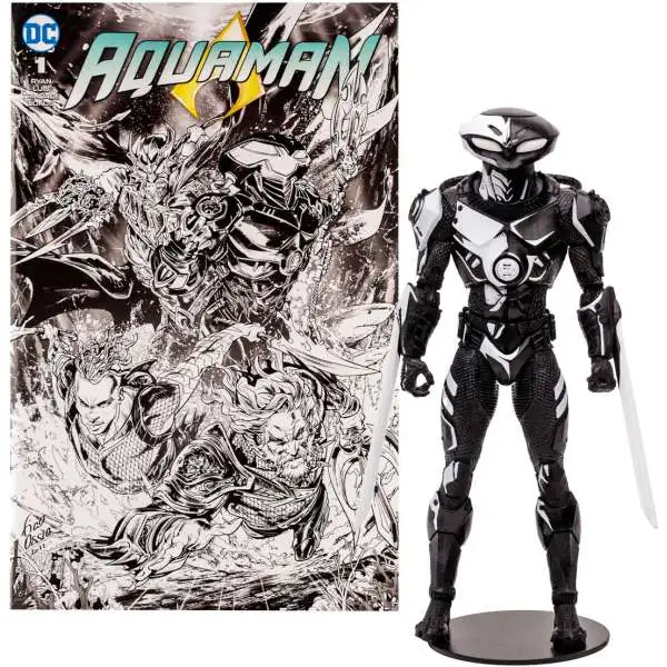 McFarlane Toys DC Page Punchers Gold Label Collection Black Manta Action Figure with Comic Book [Line Art]
