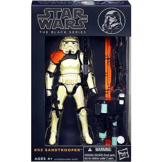 Star Wars A New Hope Black Series Wave 1 Sandtrooper Action Figure #03 [Orange Shoulder Pauldron]