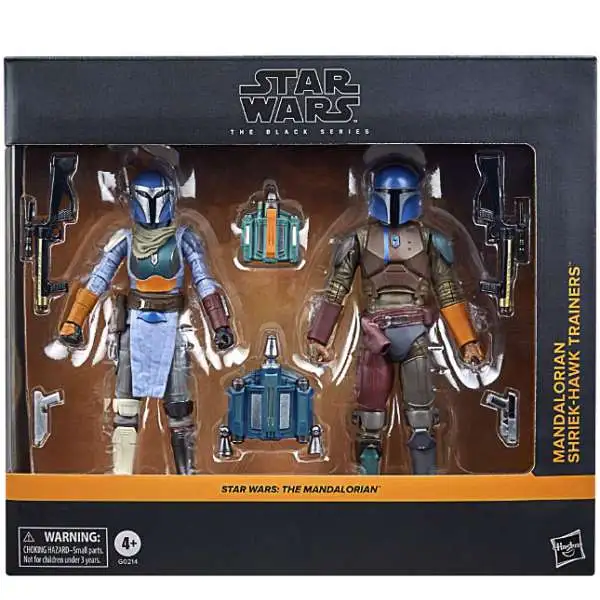 Star Wars The Mandalorian Black Series Mandalorian Shriek-Hawk Trainers Exclusive Action Figure 2-Pack