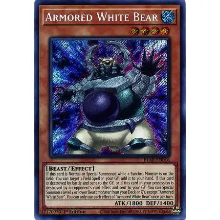 YuGiOh Battles of Legend Armageddon Secret Rare Armored White Bear BLAR-EN016